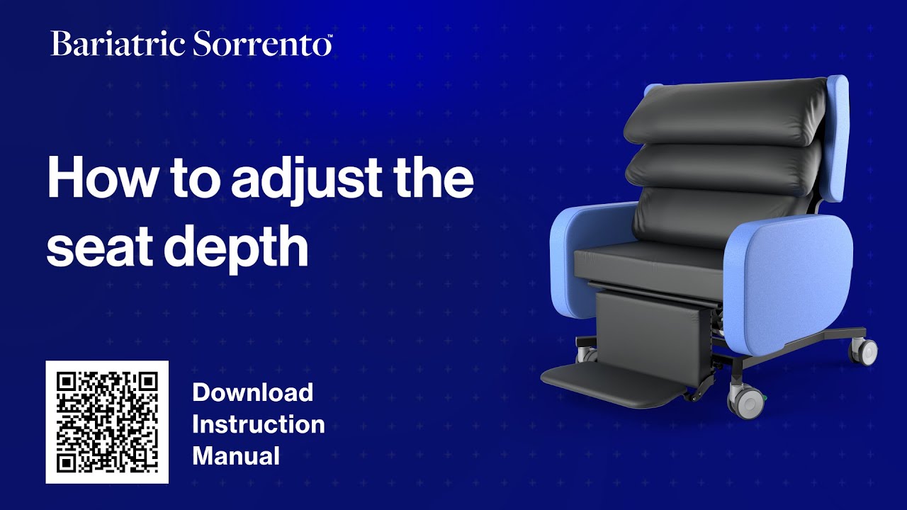 How to adjust the seat depth on a Sorrento Bariatric - YouTube