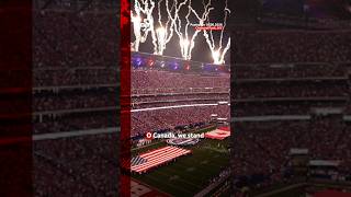 Details US NFL fans sing Canada anthem in border city stadium. #BBCNews News
