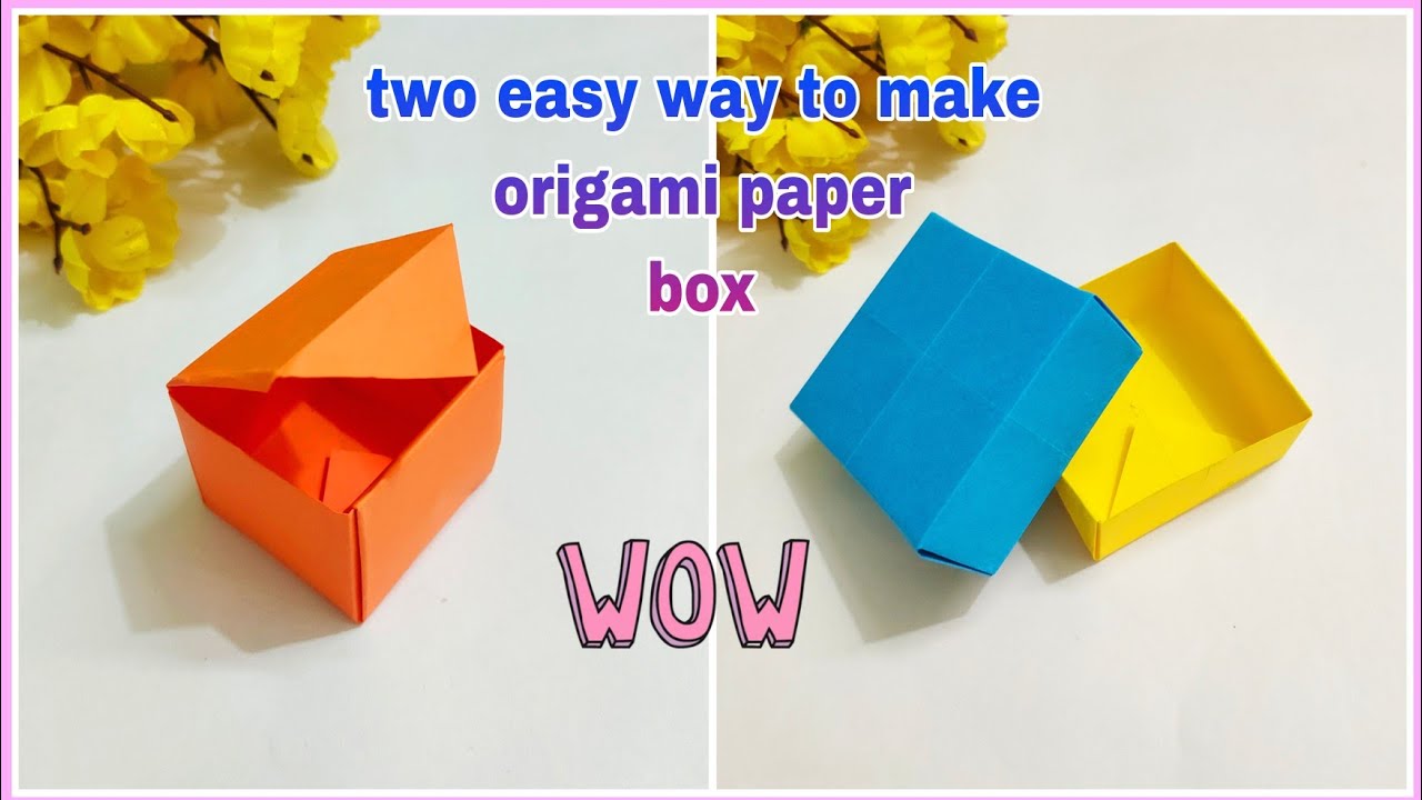 how to make a paper box | origami box #origami #paperbox - YouTube