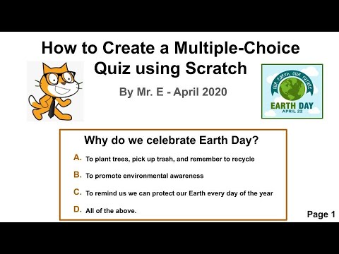 How to Create a Multiple Choice Quiz using Scratch - YouTube