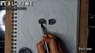How to Draw Ram Ji Eyes | Real-Time Drawing Process