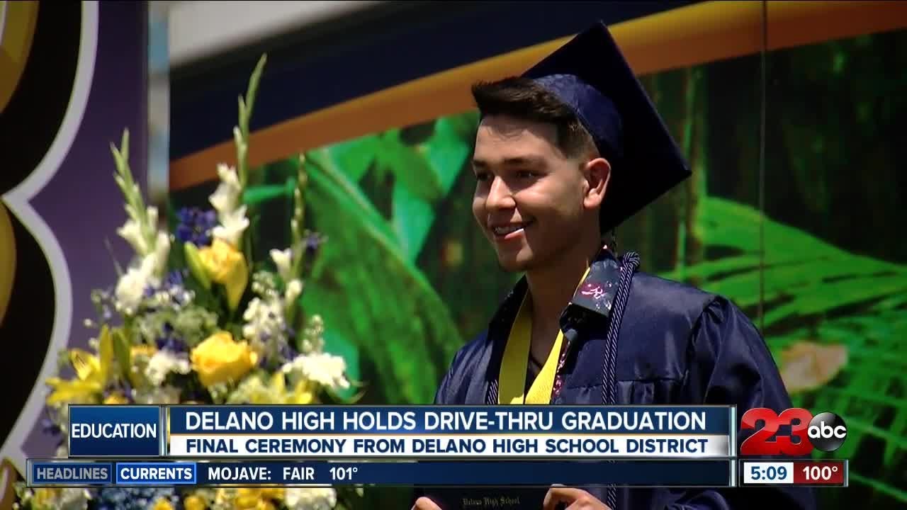 Delano High School holds drivethru graduation YouTube