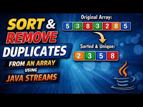 Sort and Remove Duplicates from an Array Using Java Streams | Java Interview Program