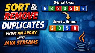 Sort and Remove Duplicates from an Array Using Java Streams | Java Interview Program