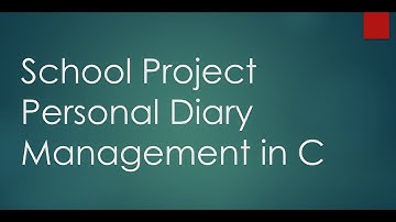 School Project Personal Diary Management in C programming