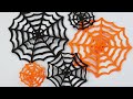 Paper spider web  how to make paper spider web for halloween decorations  halloween crafts