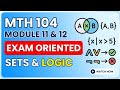 Mth104 Short Lecture Module 11, 12