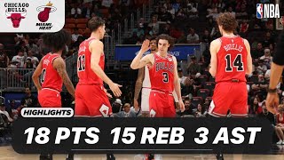 ZACH COLLINS vs MIAMI HEAT | 18 PTS - 15 REB - 3 AST | 03-08-2025 Highlights