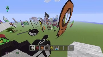 MINECRAFT PIXEL ART SPEED BUILD #1-"Skull With Flames"