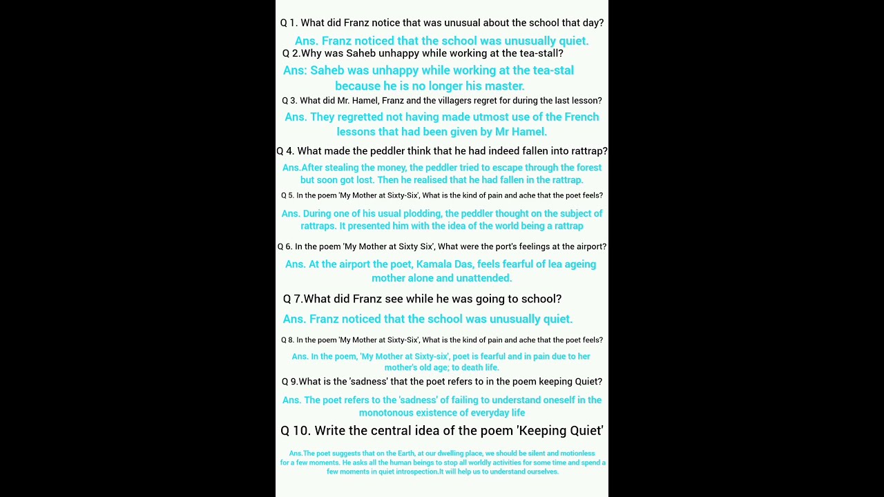 Class 12th English Most Important Questions For Board Exam 2023 Shorts Viralvideo Impquestion2023