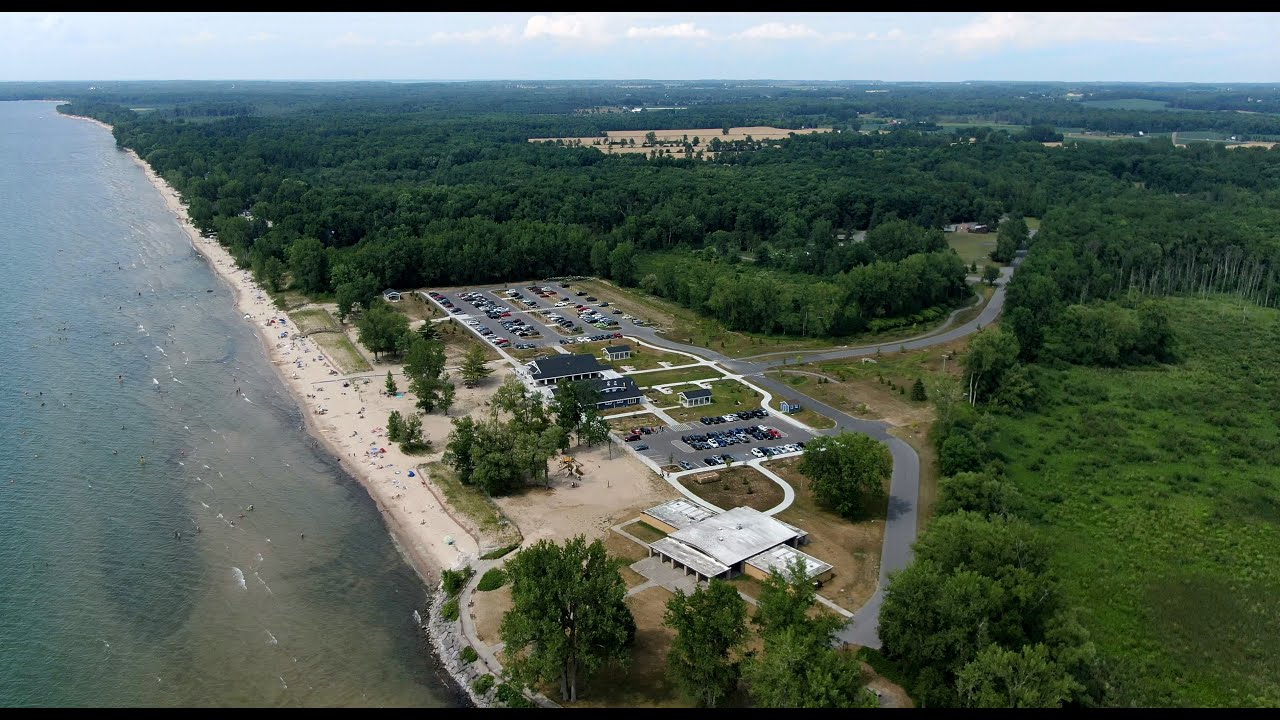 Aerial View of the Eastern Lake Ontario Shore from Southwick Beach to
