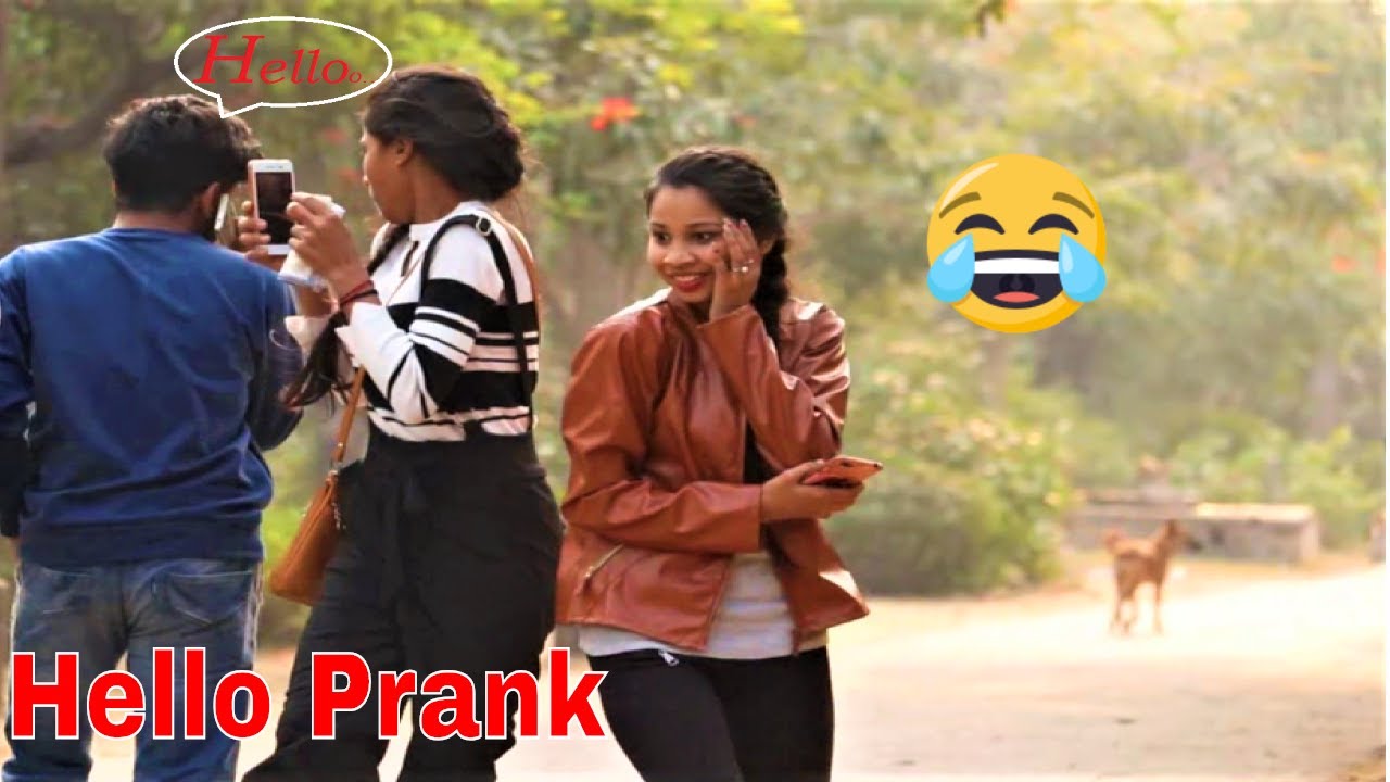 FUNNY SCARING HELLO Prank on CUTE GIRLS || PRANKS IN INDIA|| IN HINDI ||  MindlessLaunde Hello prank - YouTube