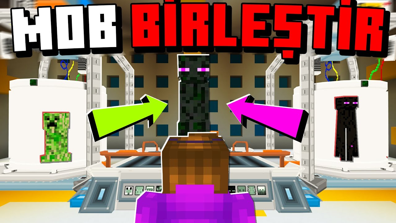 Minecraft ama MOBLARI BİRLEŞTİRİYORUM! | Aphernix Minecraft Bedrock