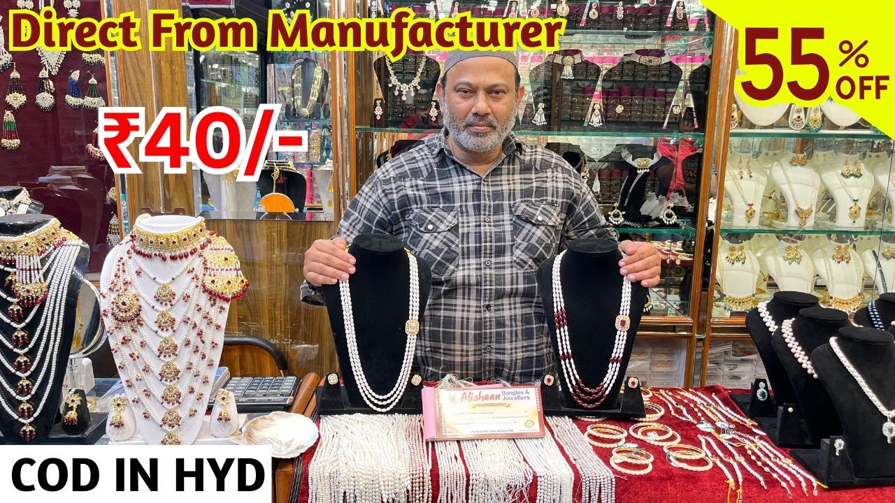 Ramzan Dhamaka Offer Flat 55% OFF Real Pearls Bridal Jewellery Zero Stone Zardosi Bangles Charminar