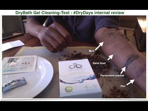 DryBath Gel Review: Demonstration of a bath without water