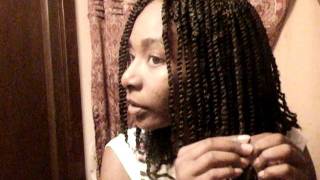 2 strand twist on Natural Hair using Bob Marley Kinky Hair Tutorial Part 2