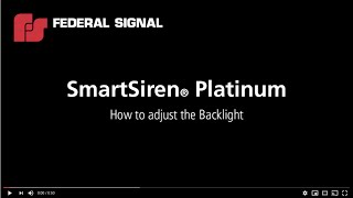 SmartSiren Platinum | How to adjust the Backlight