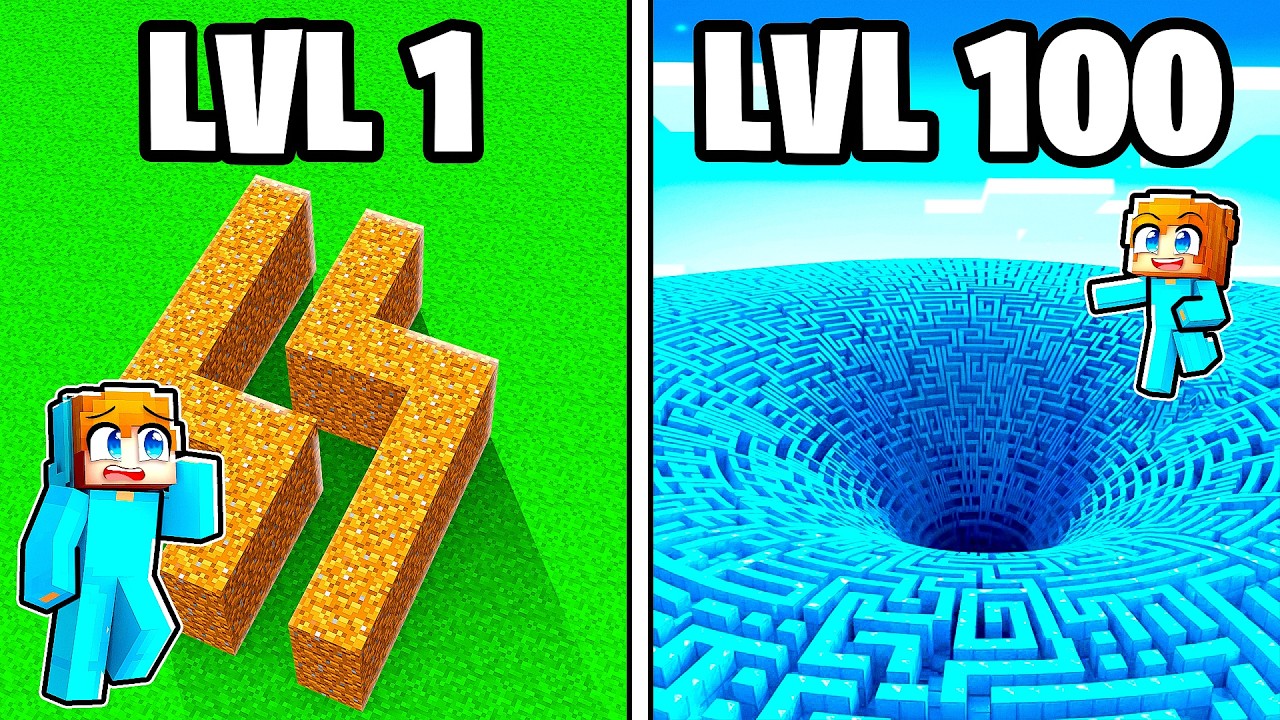 Level 1 vs Level 100 Labyrint I Minecraft