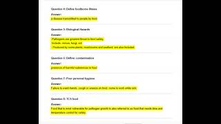 SERVSAFE CHAPTER 1 NOTES: PROVIDING SAFE FOODEXAM QUESTIONS