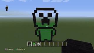 Minecraft pixel art baby creeper build tutorial - works on ps4 ps3 xbox360 xbox one