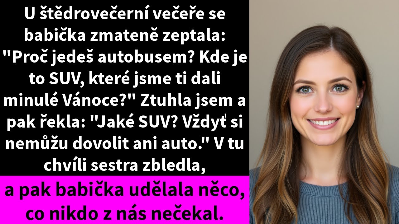 U štědrovečerní večeře se babička zmateně zeptala: 