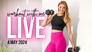 WORKOUT WITH ME! | 30-minute Full Body Strength Training w/ Dumbbells