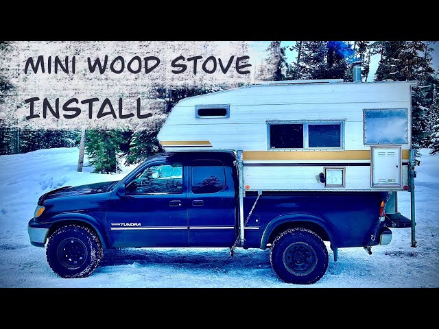 Installing a Mini Wood Stove in a Truck Camper - YouTube