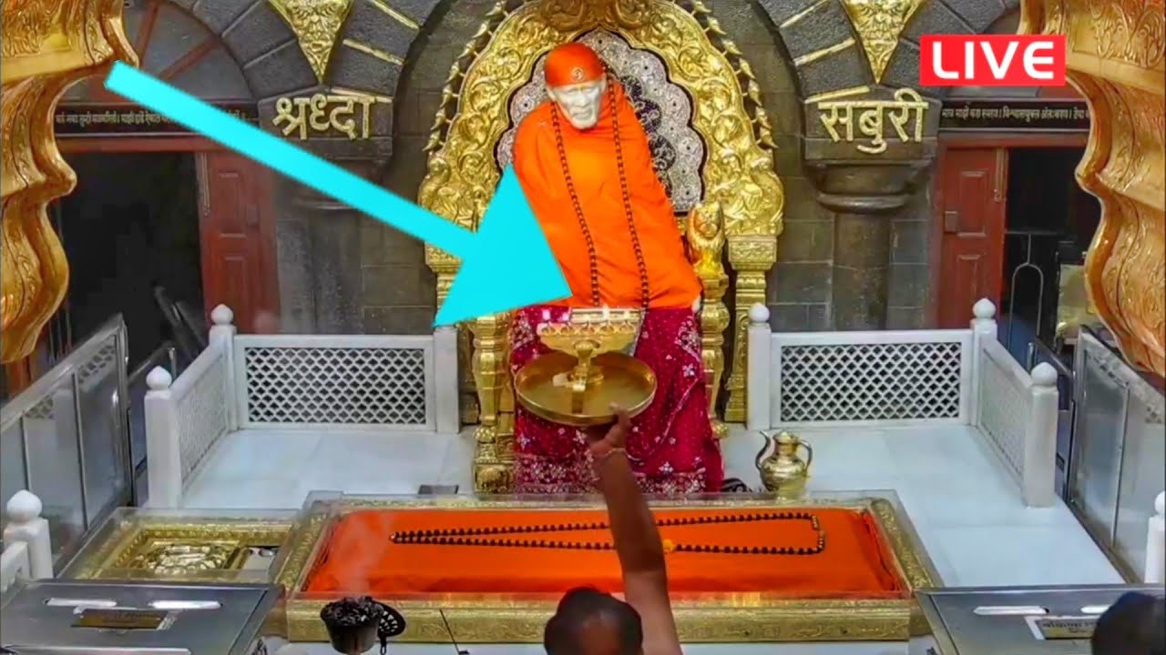 Sai baba aarti Saibaba Night aarti Darshan🧡 Shirdi live 🔴 Om Sai