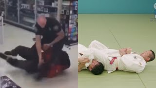 Cop performs an EPIC ARM BAR on duty