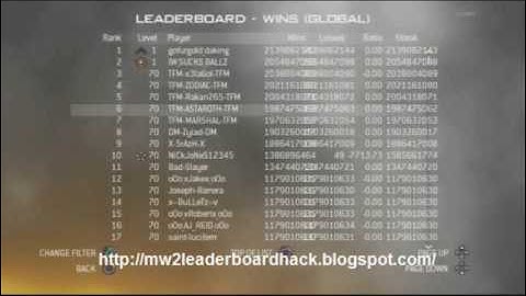 Call Of Duty Modern Warfare 2 Leaderboard Hack Tutorial