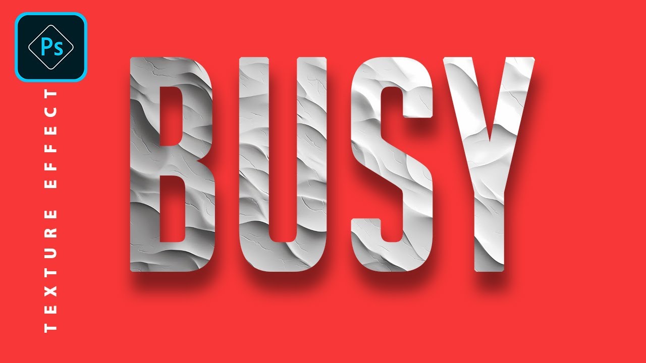 add texture to text Adobe photoshop Tutorial (Easy Idea) - YouTube