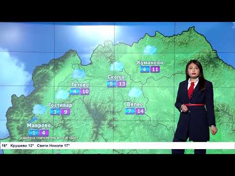 26.3.2026 Oблачно со врнежи од дожд кои наместа ќе бидат пообилни - Временска прогноза за 27.3.2026