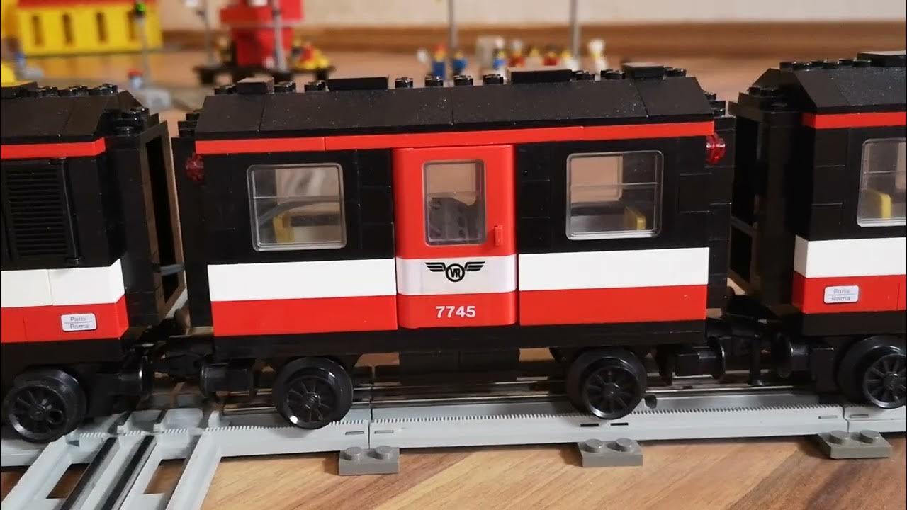 Lego 12v Train: Lego 7745 in a different design. part 4/6. - YouTube