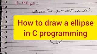 4. How to draw a ellipse in C programming using graphics #cprogramming #coding #graphics #viralvideo