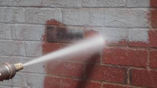Typhoon Blaster Sand Blasting Pressure Washer Removes Paint From  Brick Building