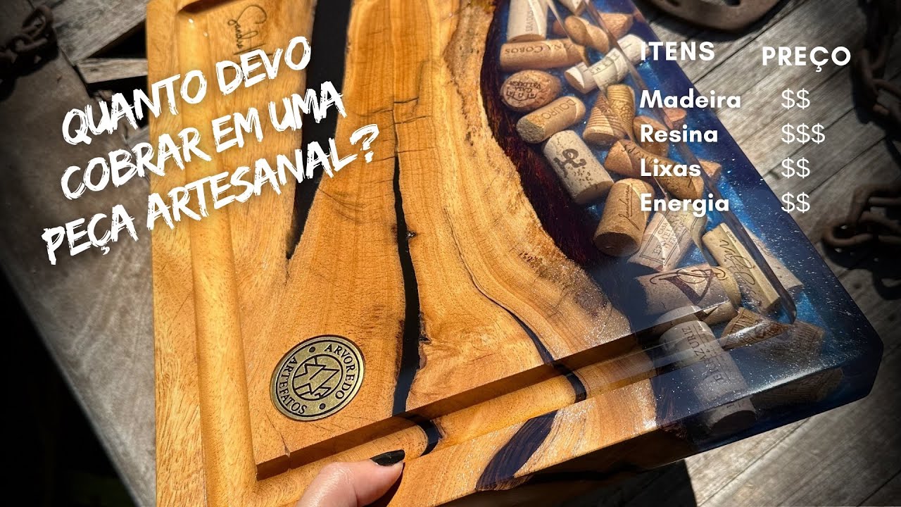 Não é só madeira e resina! O segredo para calcular o preço real das suas peças.