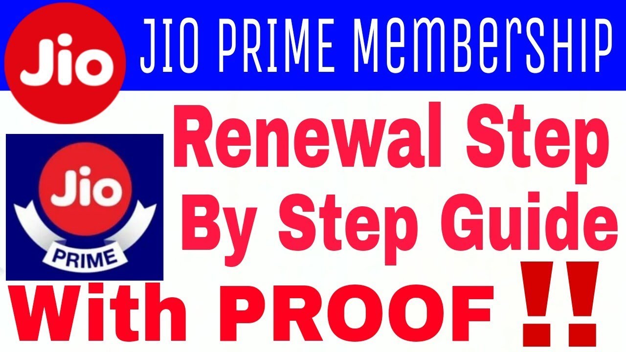 Jio Prime Renewal Step by Step Guide With Proof