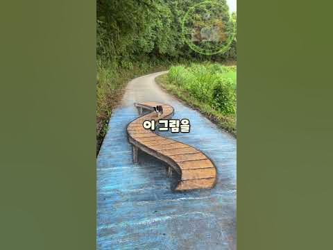 바닥에 착시현상 그림을 그린다면 댕댕이의 반응은 어떨까요?