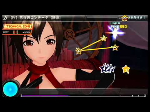 初音ミクProject　DIVA F 2nd　EDIT　【PV】悪食娘コンチータ【譜面】