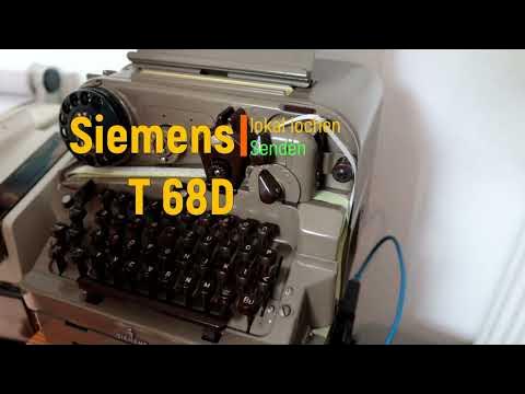 Siemens T68D mit Zweistreifeneinrichtung und Lochstreifen-Leser - YouTube
