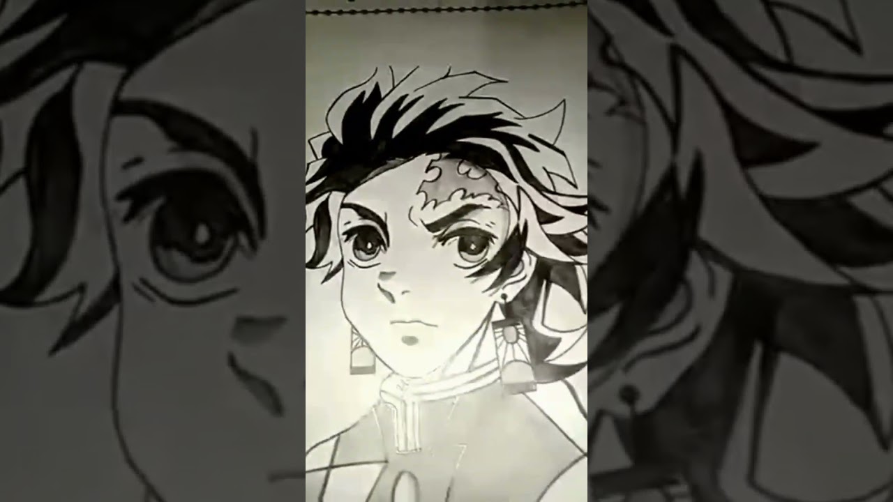 Tanjiro Kamado from Demon Slayer || Pencil Sketch Art || Easy Anime Drawing