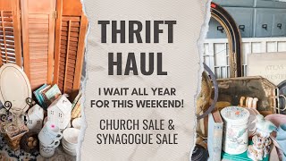 Thrift Haul From Amazing Sales At A Church Sale and Synagogue Sale