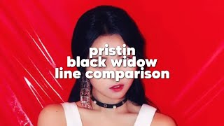 PRISTIN - BLACK WIDOW (Line Comparison)