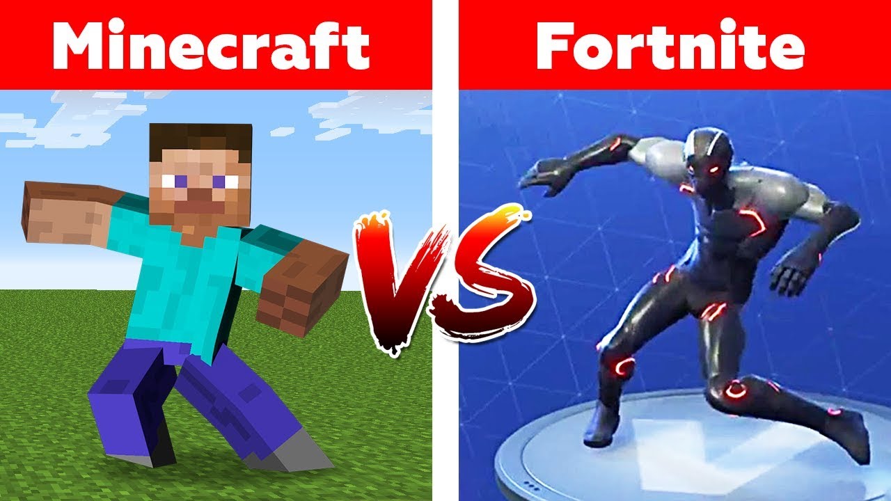 Fortnite Vs Minecraft Who Will Win Fortnite Dances In Minecraft Youtube - fortnite dances in roblox roblox vs fortnite fortnite dances
