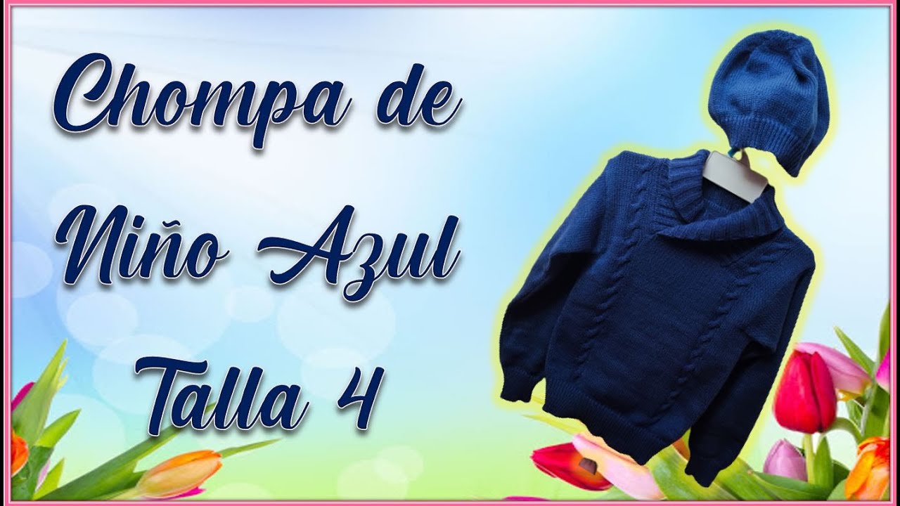 Chompa de Niño Azul Talla 4