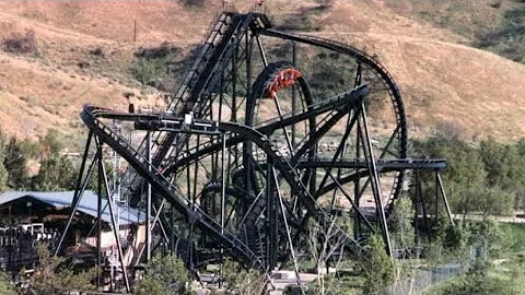 DEFUNCT STAND-UP Coaster Operated at 3 Six Flags P...