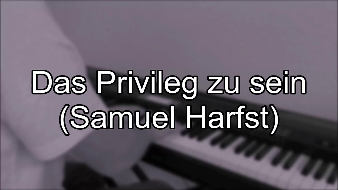 samuel harfst das privileg zu sein