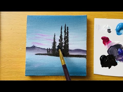 Easy Night Sky for Beginners  Acrylic Painting Tutorial Step by Step 