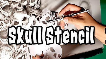 Airbrush Skull Stencil #1 by Mikes Brush