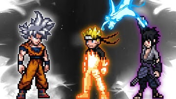 Goku DBS V7 TP OP(all form) VS Naruto V3 RN OP & Sasuke Rinnegan RN OP in Jump Force Mugen